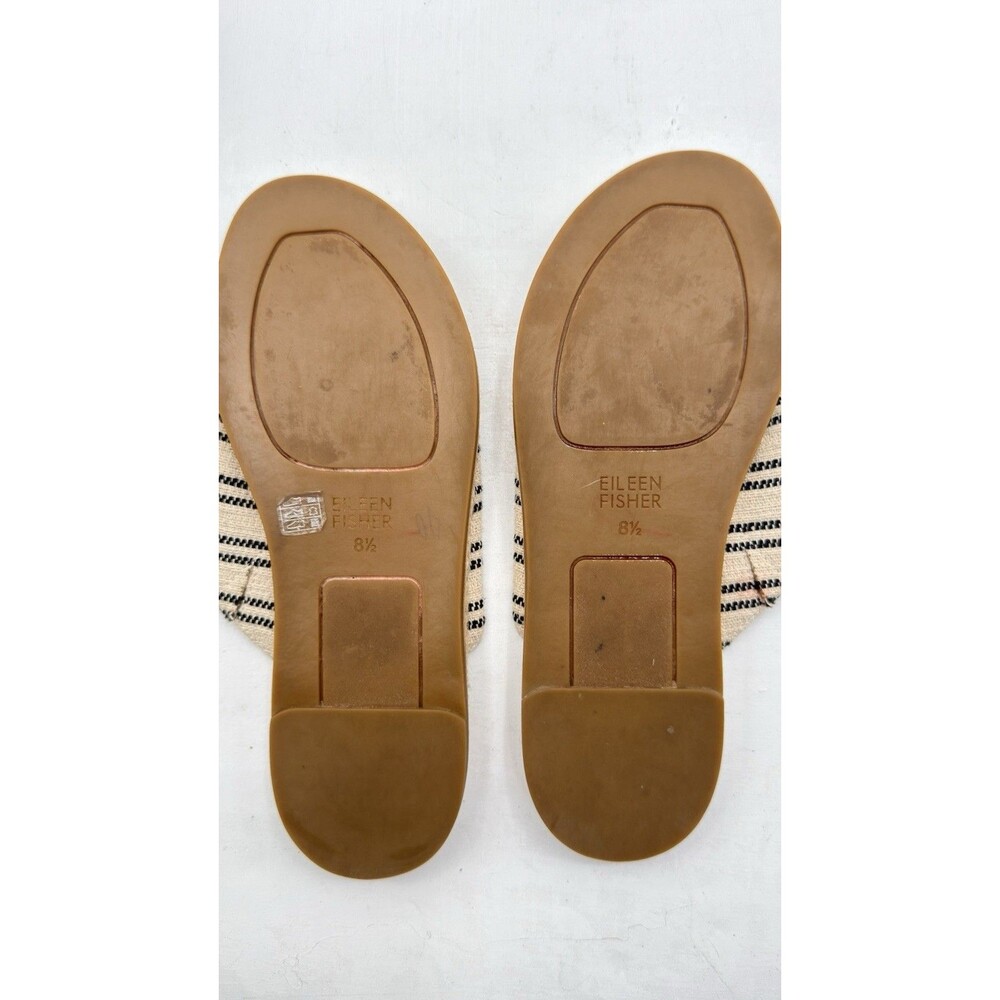 Eileen Fisher 8 Milly Slide Espadrille Sandal Coastal Nautical Open Toe 8.5 - Picture 6 of 6